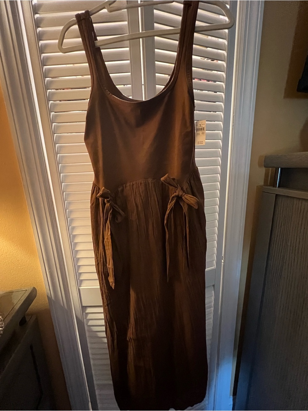 Aerie Women’s Brown Tie-Waist Maxi Dress